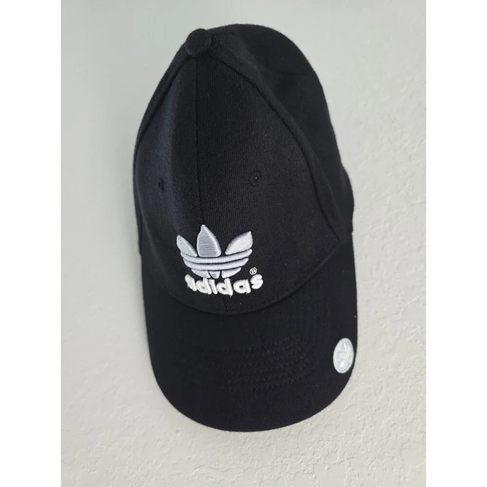 Adidas Originals‎ Trefoil Black A Flex Fitted Hat Cap L XL Unisex